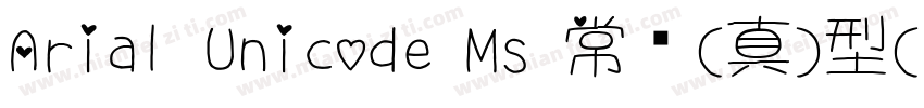 Arial Unicode Ms 常规(真)型(简体中文GB2312)字体转换